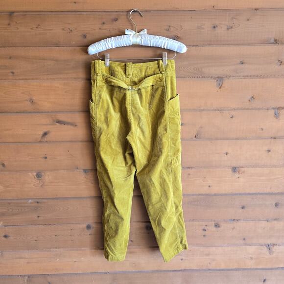 Anthropologie Pilcro Slim Corduroy Cargo Trouser Crop Ankle Zip Boho Pant 26P - Picture 3 of 6